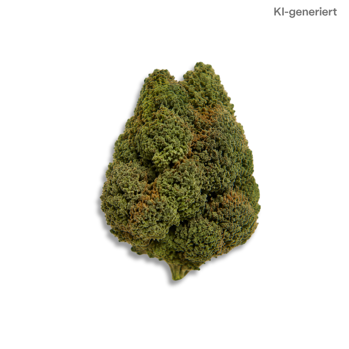 Makroaufnahme einer getrockneten Cannabisblüte