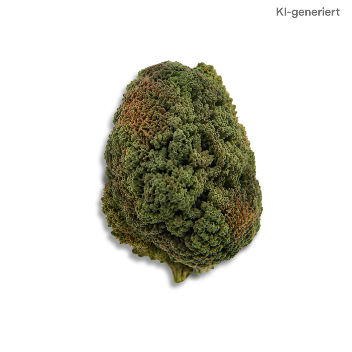 Makroaufnahme einer getrockneten Cannabisblüte