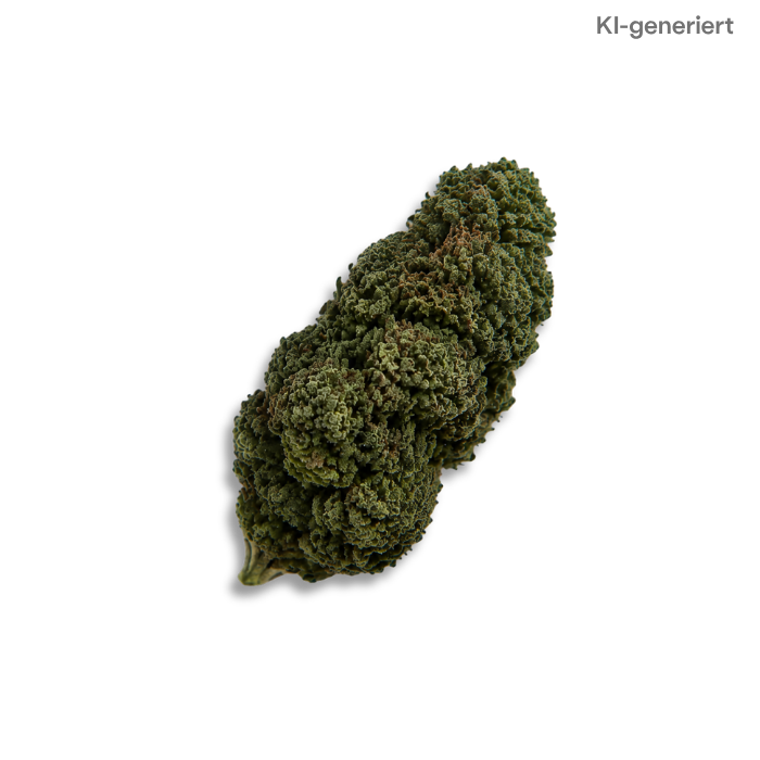 Makroaufnahme einer getrockneten Cannabisblüte