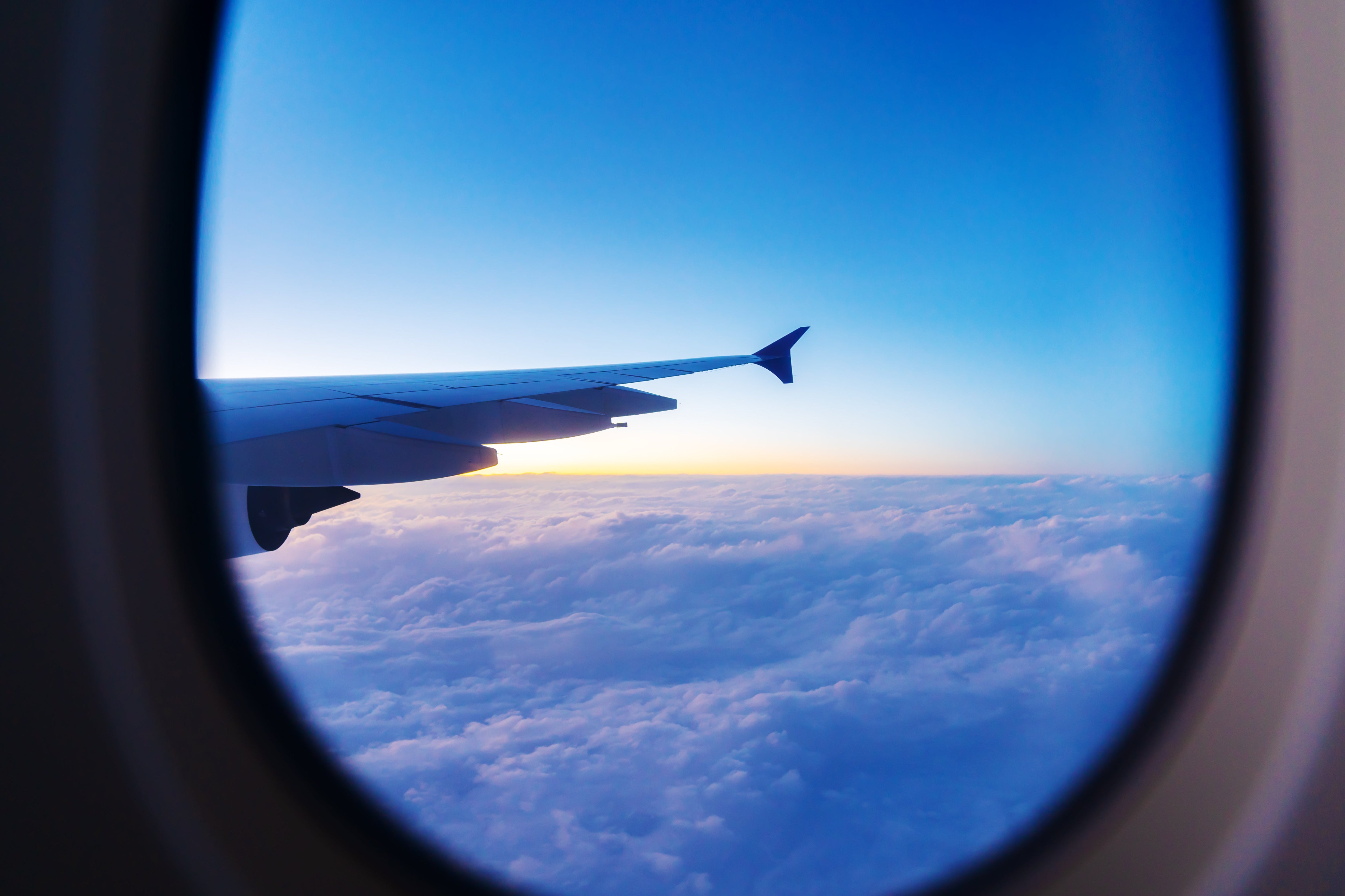 Blick aus dem Flugzeug