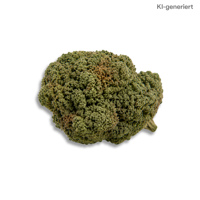 Makroaufnahme einer getrockneten Cannabisblüte